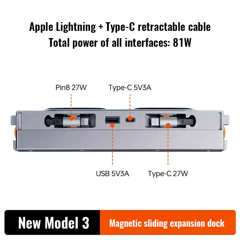 New Model 3/Y Sliding Telescopic Central Control Docking Station-DS02