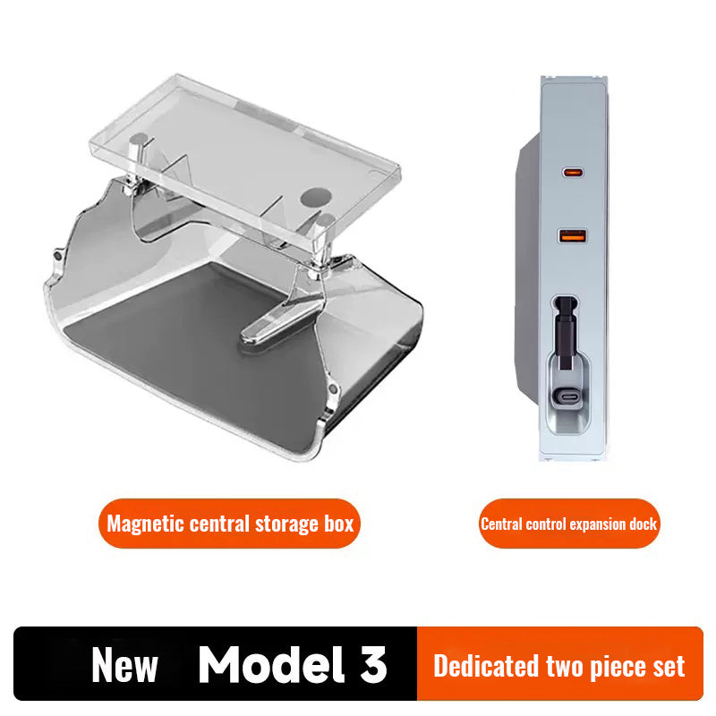 Tesla Model 3Y Magnetic Tray Storage Box Under The Central Control Screen