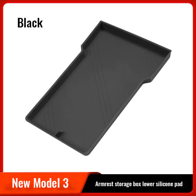 Tesla New Model 3 Of The Central Control Cup Holder Silicone Pad Storage Box