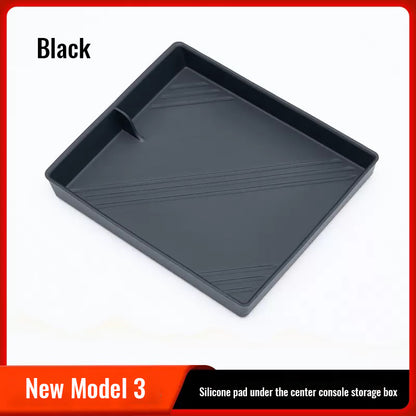 Tesla New Model 3 Of The Central Control Cup Holder Silicone Pad Storage Box