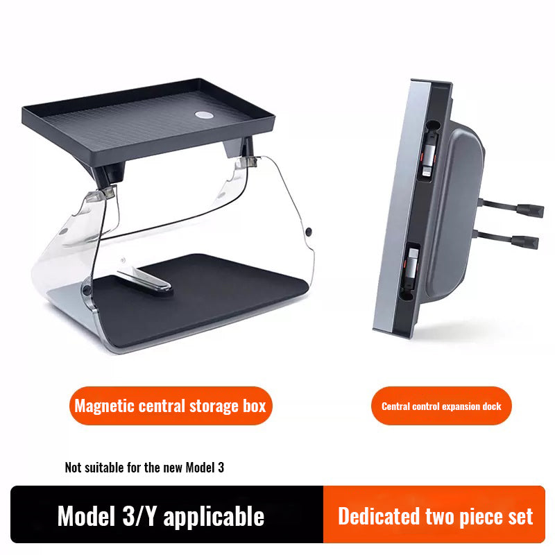 Tesla Model 3Y Magnetic Tray Storage Box Under The Central Control Screen